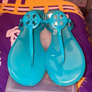 Turquoise tory Burch sandals